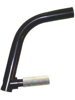 Рога на руль алюминиевые, изогнутые, длинные, торцевые, со спейсером