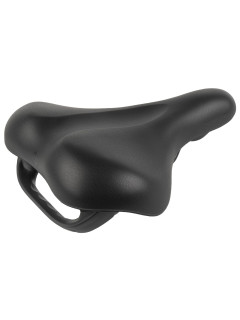 Седло велосипедное M-WAVE комфортное, 254 x 209 мм., с рукояткой, рейлы со шкалой