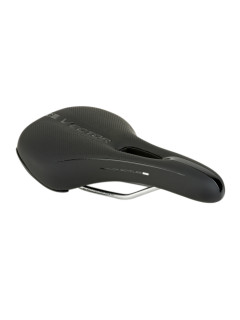 Седло 8-31048021 спорт/турист. VECTOR ERGO GEL X8 290х175мм с вентил. 380г. гелевое черное AUTHOR