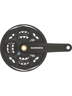 Система SHIMANO ALTUS M311, 3х8 передач, 42-32-22T , шатуны 170мм,  с защитой