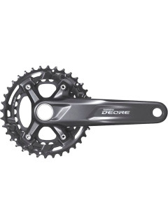 Система SHIMANO DEORE M5100-2 для CL:48,8мм, 2x11 передач, 36-26T, шатуны 175мм, интегрированный вал,  без каретки