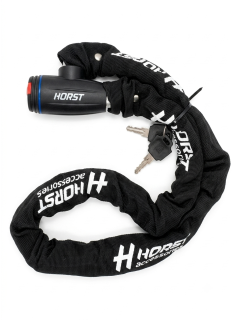 Замок велосипедный HORST цепной, 6х6х800мм