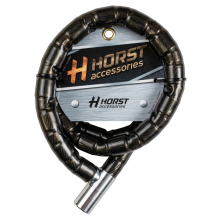 Замок велосипедный HORST тросовый, 22х1200мм, автоматический, черный