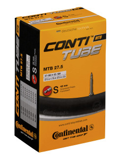 Камера велосипедная CONTINENTAL MTB 27,5x1,75-2,40, спорт. ниппель 42мм