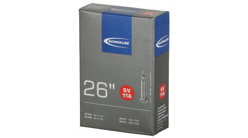 Камера велосипедная SCHWALBE AV11A 26", спорт. ниппель 40мм