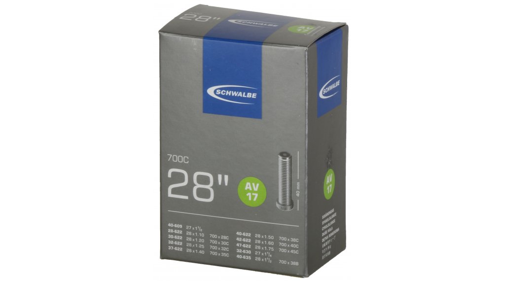 Камера велосипедная SCHWALBE AV17 28" (700С), автониппель 40мм