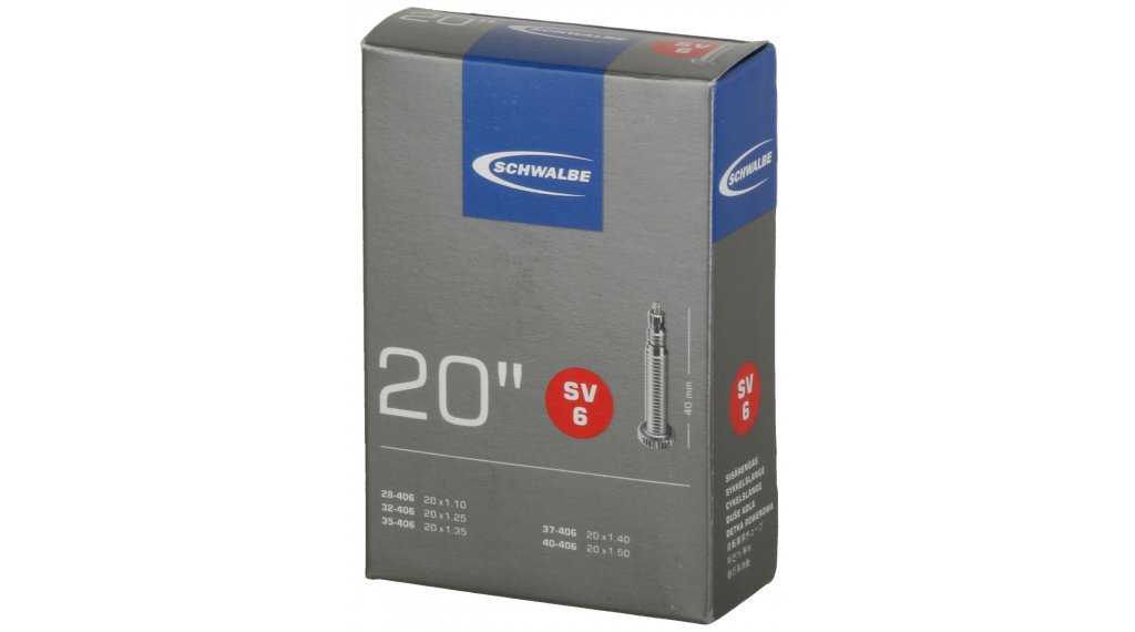 Камера велосипедная SCHWALBE SV6 20", спорт. ниппель 40мм