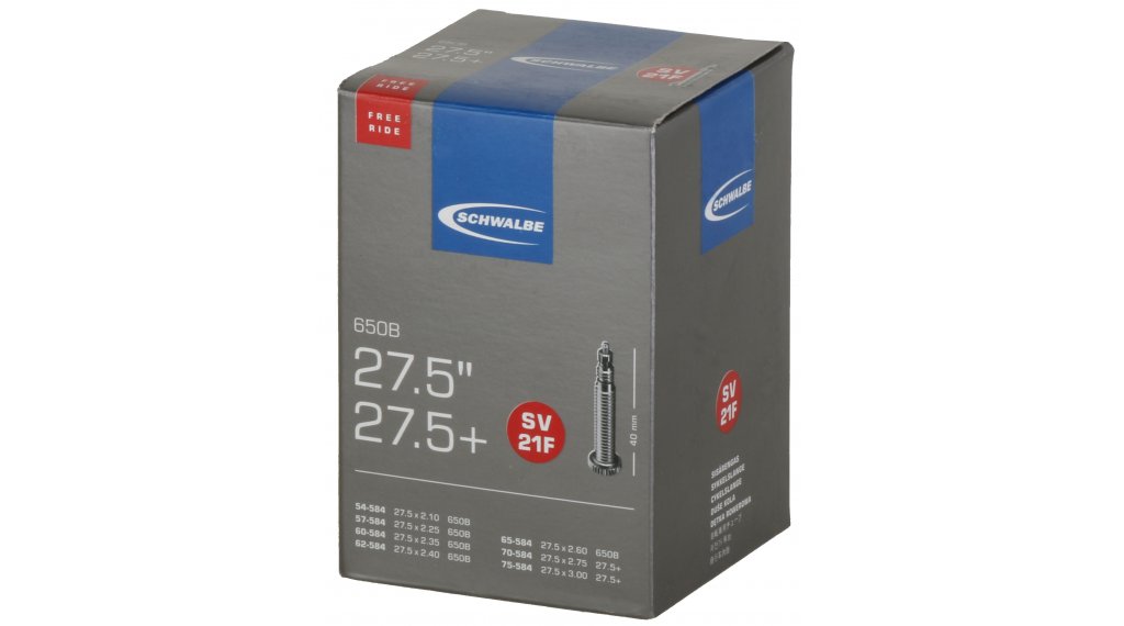 Камера велосипедная SCHWALBE SV21F FREERIDE 27,5", спорт. ниппель 40мм