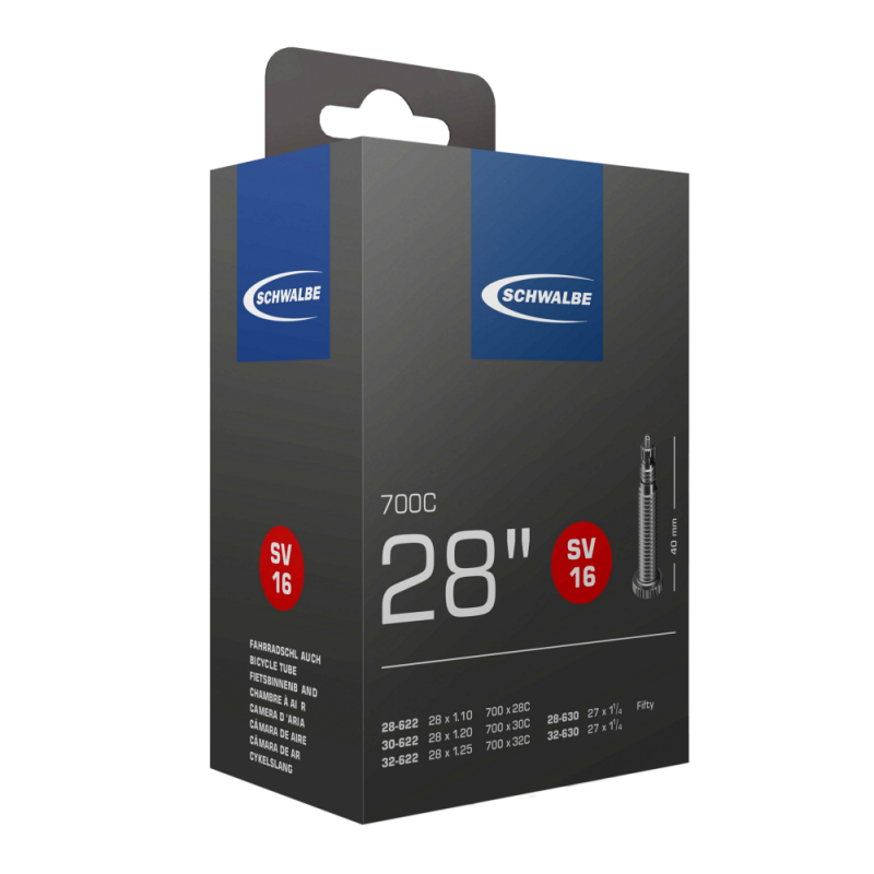 Камера велосипедная SCHWALBE SV16 28", спорт.ниппель 40 мм 