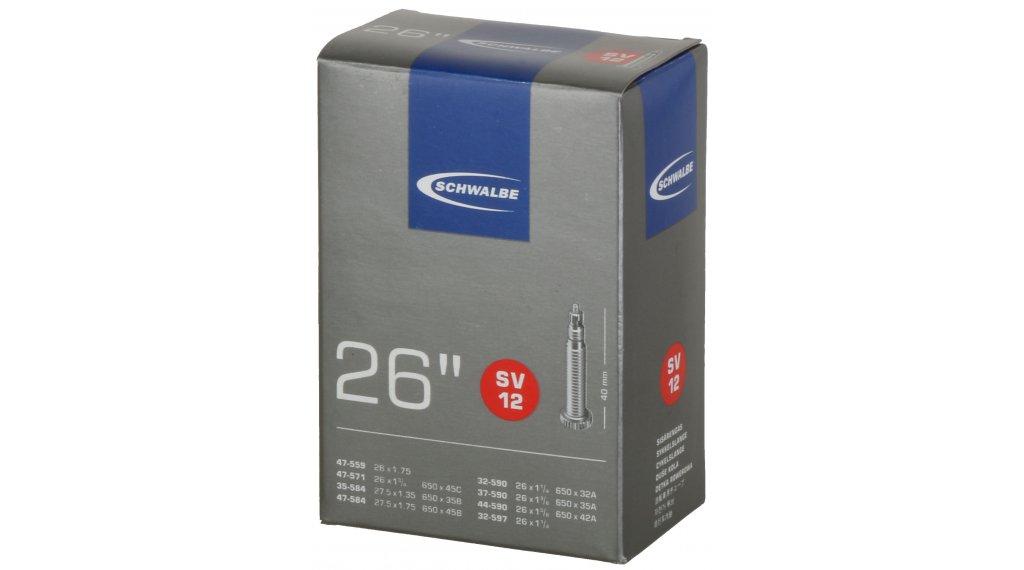 Камера велосипедная SCHWALBE SV12 26" , спорт. ниппель 40мм