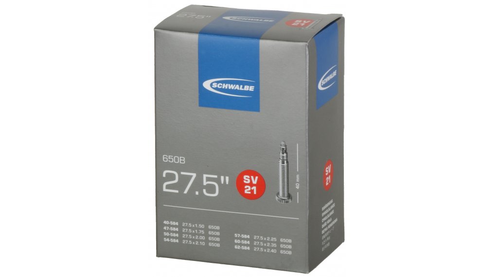 Камера велосипедная SCHWALBE SV21 27,5", спорт. ниппель 40мм