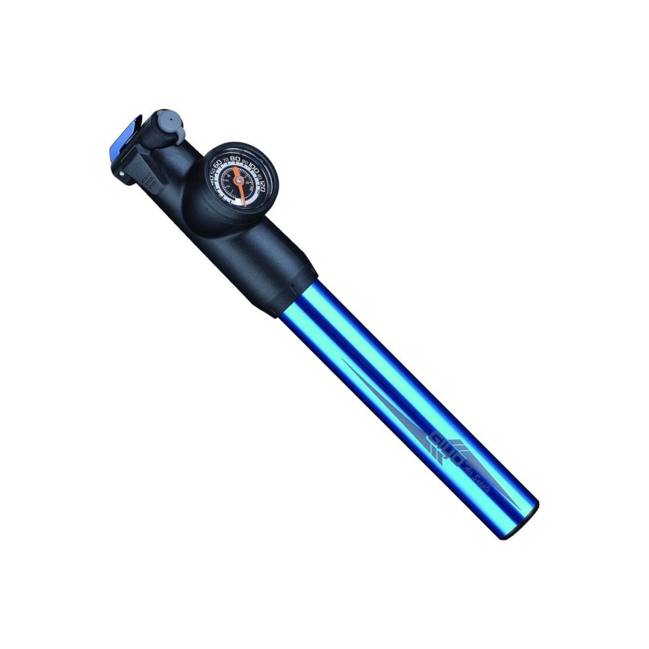 Насос велосипедный GIYO GP-871E, алюминий, реверс. головка, до 120PSI