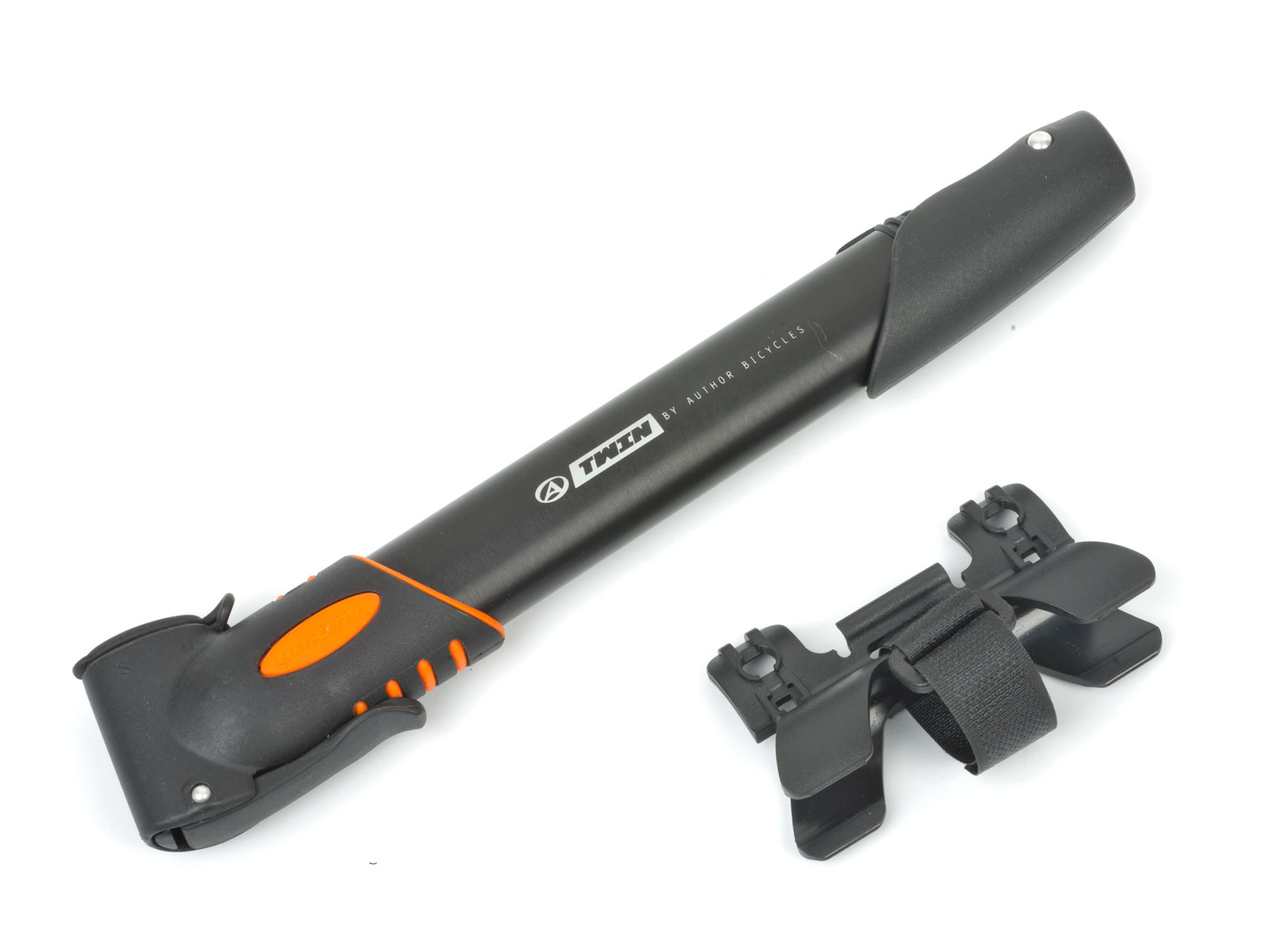Насос велосипедный AUTHOR AAP TWIN 2 ручной, алюминий, универс. головка, до 80PSI
