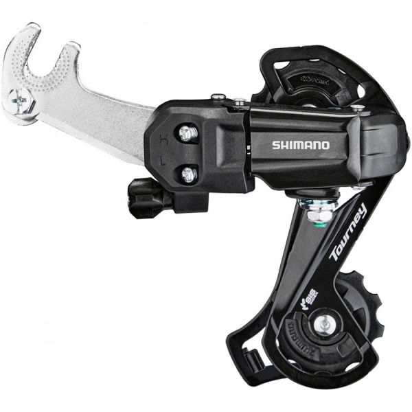 Переключатель задний SHIMANO TOURNEY RD-TY200, 6/7 передач, крюк, средняя рамка