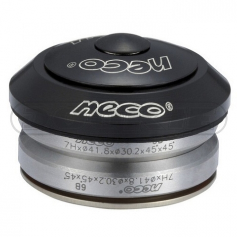 Рулевой набор 6-190375 H51 1-1/8" IS42/28.6 IS42/30 интегрированный березьбовой, пром подш(OD41.8x45°x45), алюм чашки, черный NECO NEW