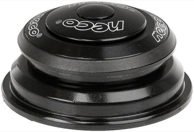 Рулевой набор NECO H156E сталь, 1,5"-1 1/8", 44/50мм. 56/62мм., полуинтегр. безрезьб., картридж. подшипники, чашки сталь, черный NECO NEW