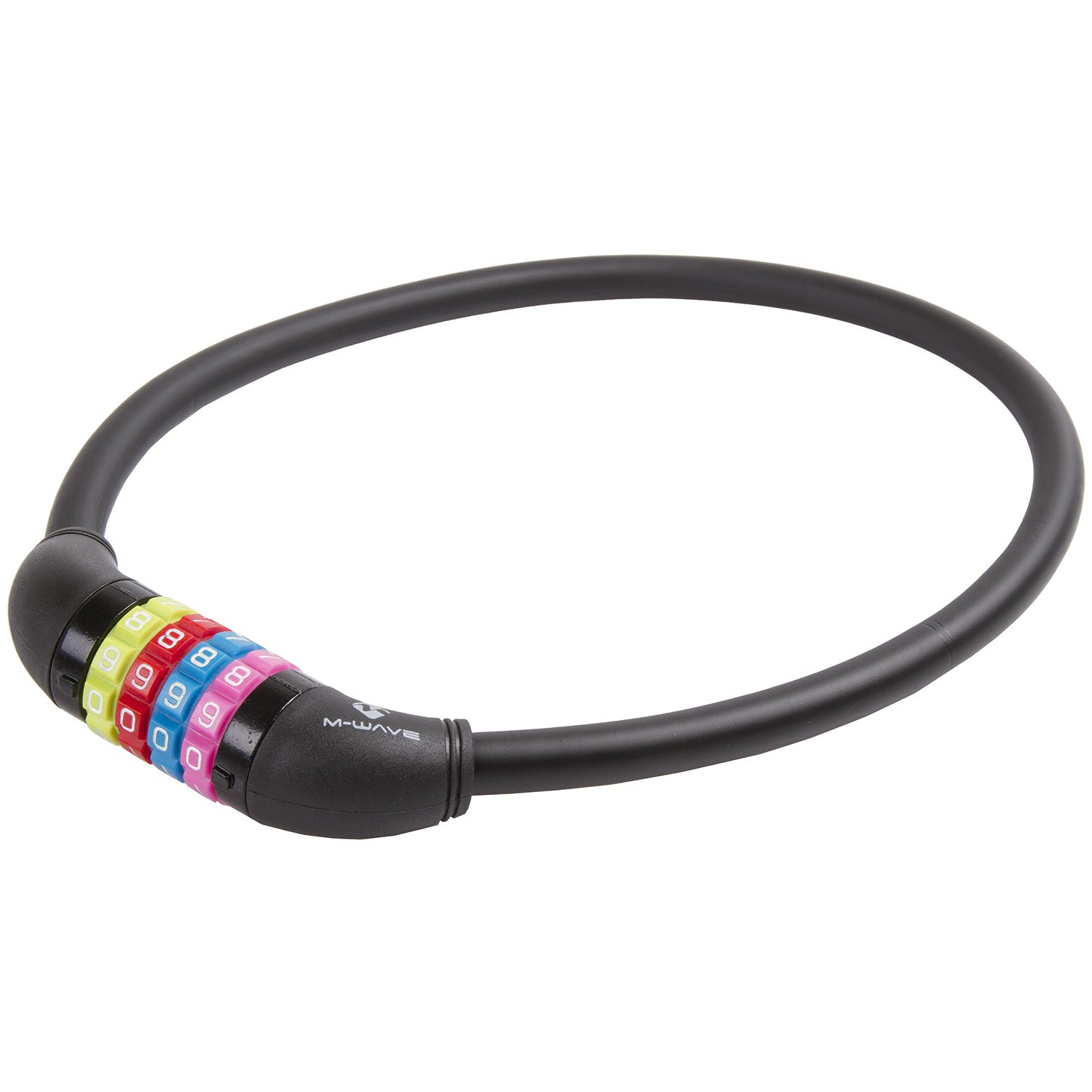 Замок велосипедный M-WAVE DS 12.6,5 S тросовый, 12х650мм, черный