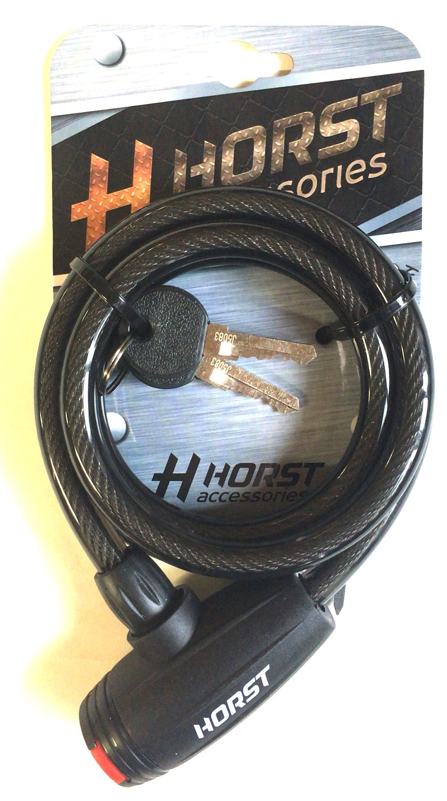 Замок велосипедный HORST тросовый, 10х1200мм