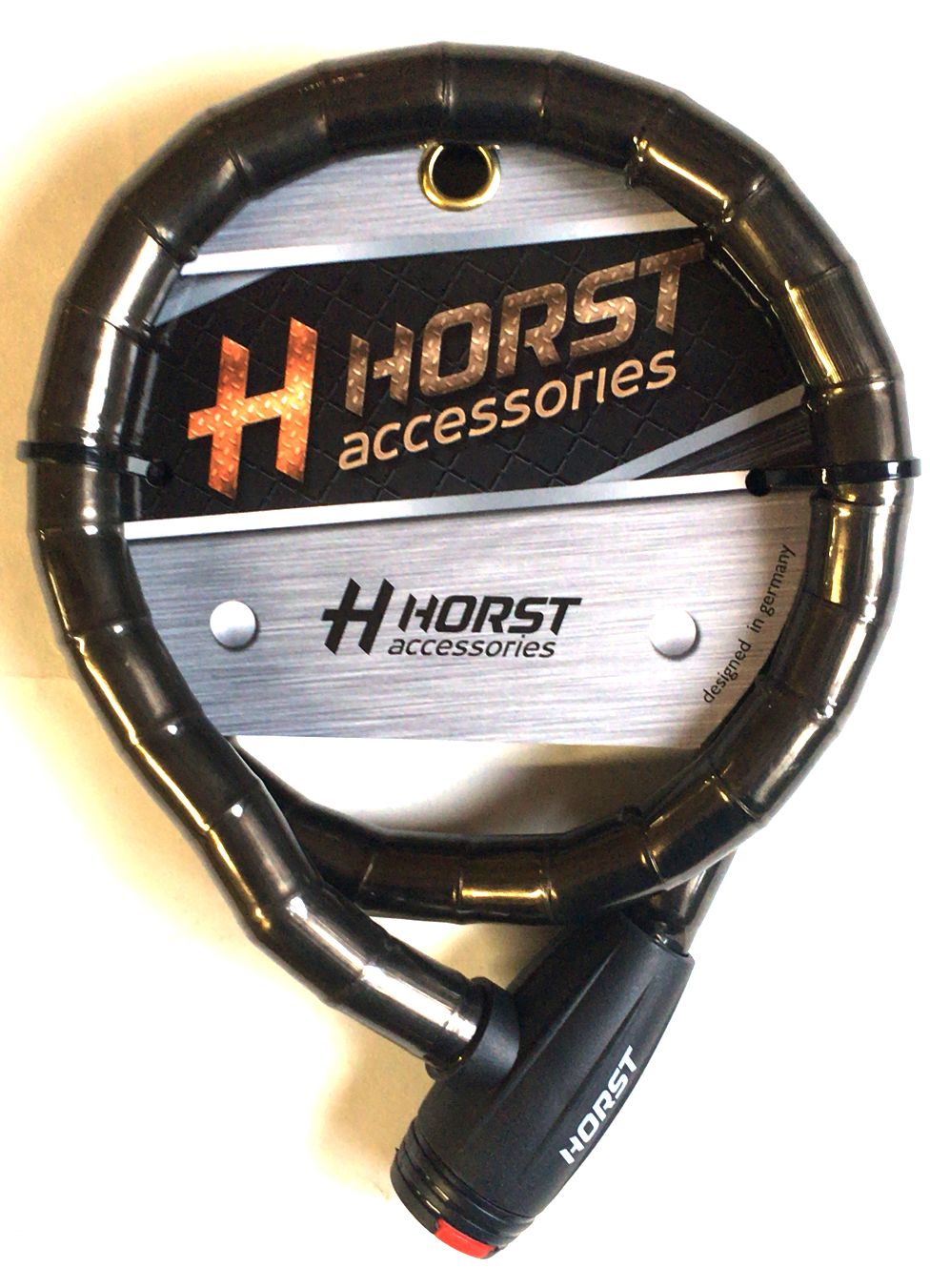 Замок велосипедный HORST тросовый, 18х1000мм