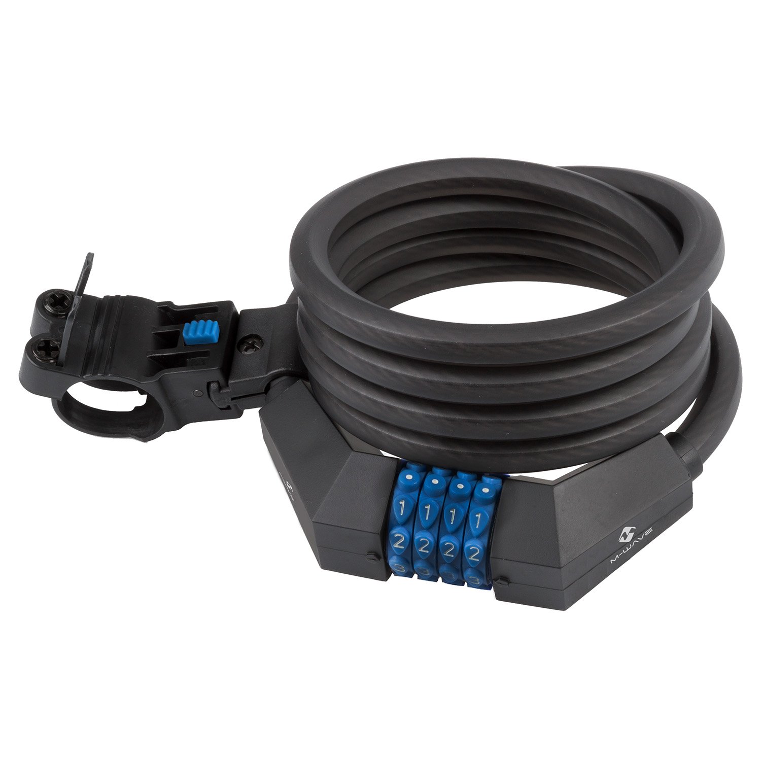 Замок велосипедный M-WAVE DS 12.18 тросовый, 12х1500мм