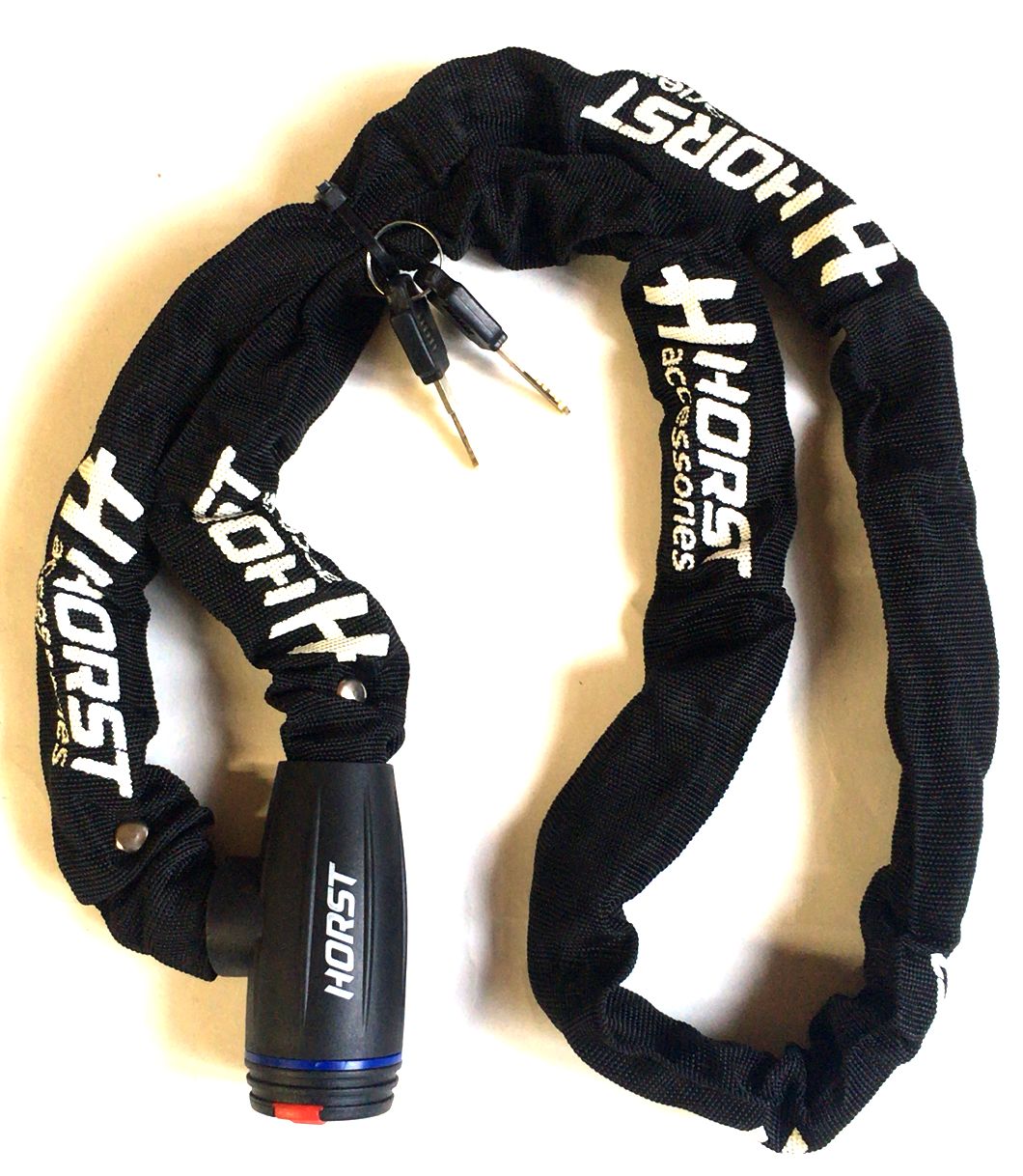 Замок велосипедный HORST цепной, 6х6х1500мм
